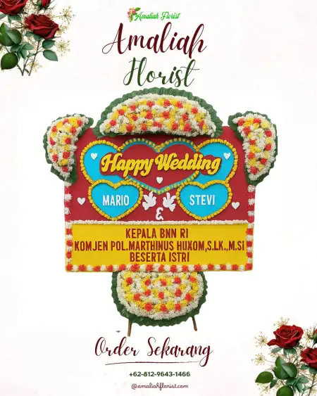 Papan Bunga Pernikahan Nyamat